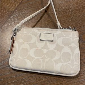 COACH 🤍✨ All White Wristlet